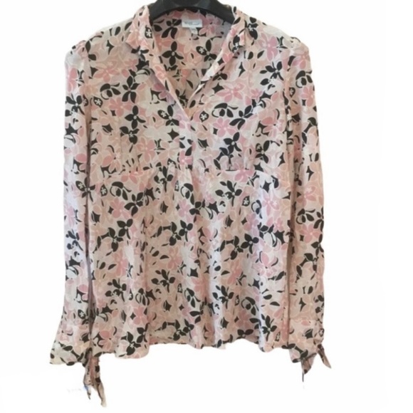 Mimi Maternity Floral Print Button Down Blouse Size Small - Picture 1 of 5